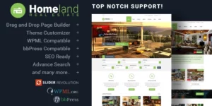 Homeland Responsive Real Estate Theme for WordPress 3.3.1破解版主题
