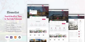 Homelist Real Estate WordPress Theme 1.0.0破解版主题