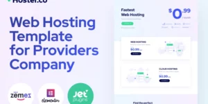 Hoster.co Web Hosting Template for Providers Company with WordPress Elementor Theme WordPress Theme 1.0.1破解版主题