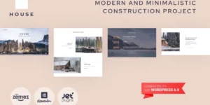 House Modern And Minimalistic Construction Project Website WordPress Theme 1.0.1破解版主题