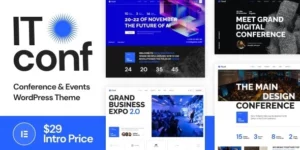 ITconf Conference Events WordPress Theme 1.0.2破解版主题