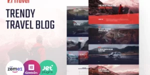 ITravel Trendy Travel Blog Website Template for Elementor builder WordPress Theme 1.2.6破解版主题