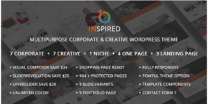 Inspired Multipurpose Corporate and Creative Bootstrap WordPress Theme 1.2.0破解版主题