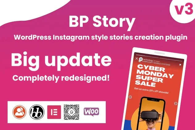 Instagram style stories for WordPress BP Story 3.1.5破解版插件
