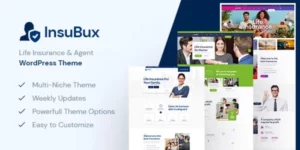 Insubux Insurance Company WordPress Theme 1.0.2破解版主题