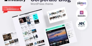 Investory Corporate Blog WordPress Elementor Theme WordPress Theme 1.0.1破解版主题