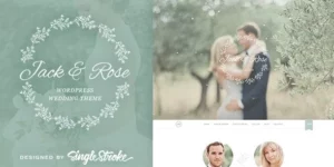 Jack Rose A Whimsical WordPress Wedding Theme 1.5.8破解版主题