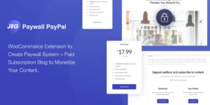 Jeg PayPal Paywall Content Subscriptions System 1.0.2破解版插件