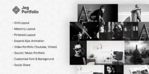 Jeg Portfolio Responsive Portfolio Gallery Plugin For WordPress 1.0.2破解版插件