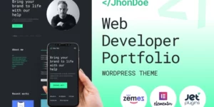 Jhon Doe Contemporary Web Developer WordPress Theme 1.0.0破解版主题