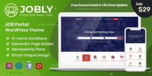 Jobly Career Builder WordPress Theme 1.2破解版主题