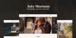 July Morison | An Alluring Event Photographer’s Portfolio Blog WordPress Theme 1.2破解版主题