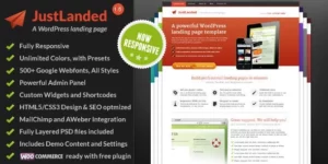 JustLanded WordPress Landing Page 1.7.0破解版主题