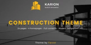 Karion Construction Building WordPress Theme 1.8破解版主题