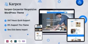 Karpen Carpenter and Wood Responsive WordPress Theme 1.0.0破解版主题