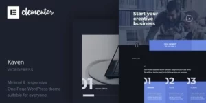Kaven Business One Page WordPress Theme 1.2破解版主题