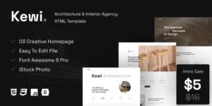 Kewi Architecture Interior Agency WordPress Theme 1.0破解版主题