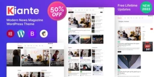 Kiante Newspaper Magazine Blog Modern WordPress Theme Multipurpose 1.0.1破解版主题