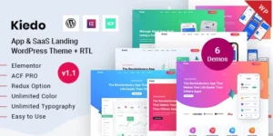 Kiedo App SaaS Landing WordPress Theme 1.5破解版主题