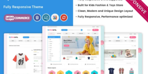 Kinderia The Mega Kids Fashion Store WooCommerce Theme 1.1.0破解版主题