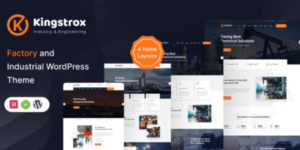 Kingstrox Factory and Industrial Business WordPress Theme 1.0.0破解版主题