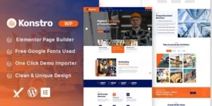 Konstro – Construction WordPress Theme 1.0.0破解版主题
