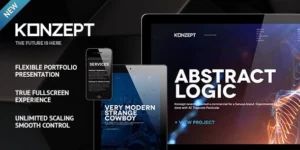 Konzept Fullscreen Portfolio WordPress Theme 3.1破解版主题