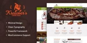 Krausser’s | Cattle Farm Meat Produce Market WordPress Theme 1.7.1破解版主题