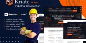 Kriate Industrial Construction Multipurpose WordPress Theme 1.2破解版主题