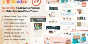 Kundax Kindergarten Baby Care Children WordPress Theme 1.2破解版主题