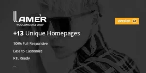 Lamer Fashion WooCommerce WordPress Theme 2破解版主题