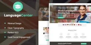 Language Center Online School Education WordPress Theme 1.2破解版主题