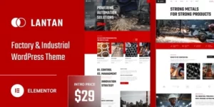 Lantan Factory Industrial WordPress Theme 1.0.3破解版主题