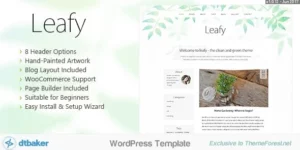 Leafy Minimal WordPress Blog Shop 1.0.12破解版主题