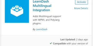 LearnDash Multilingual Integration 1.0.0破解版插件