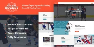 Let’s Play | Hockey School Winter Sports WordPress Theme 1.1.8破解版主题