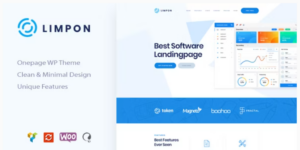 Limpon Software App Landing WordPress Theme 1.1.3破解版主题