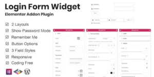 Login Form Widget Elementor Addon Plugin 1.0.2破解版插件