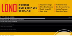 Lono Responsive HTML5 Audio Player With Playlist 1.3.1破解版插件