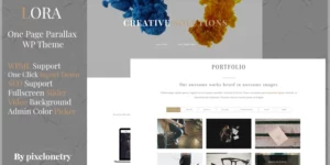 Lora Creative One Page Parallax WordPress Theme 1.0破解版主题