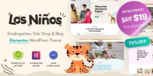 Los Ninos Children Education WordPress Theme 1.0.3破解版主题