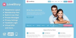 LoveStory Dating WordPress Theme 1.18破解版主题