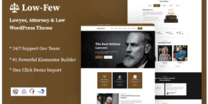 Lowfew Lawyer and Attorney Responsive WordPress Theme 1.0.1破解版主题