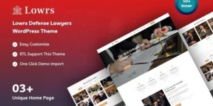 Lowrs Defense Lawyers WordPress Theme 1.0.0破解版主题