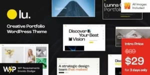 Lunna Creative Portfolio WordPress Theme 1.9破解版主题