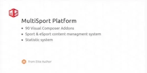 MSP MultiSport eSport WordPress plugin with 90 Visual Composer addons 4.1.19破解版插件
