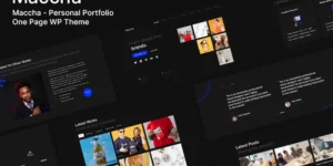 Maccha One Page Personal Portfolio WordPress Theme 1.0.0破解版主题