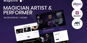 Magician Artist Performer WordPress Theme Magnifio WordPress Theme 1.0.1破解版主题