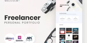 MalcolmY Professional and Good-Looking Web Design Portfolio Templates WordPress Theme 1.0.1破解版主题