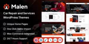Malen Car Service Repair WordPress Theme 1.0.0破解版主题